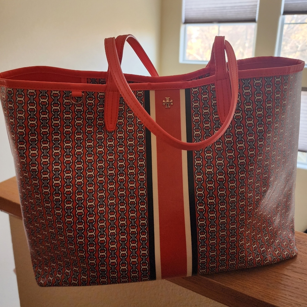 Tory Burch Gemini Link Tote/Orange